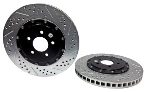 Ford Mustang GT Brake Rotors (2) - Front - Baer Brakes - Eradispeed+ 2-Piece SDZ - Black - `11-`14